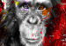 Bild auf Leinwand Colourful Animals: Chimpanzee (1 Part) Vertical 126968 additionalThumb 5