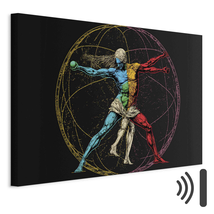 Bild auf Leinwand The Vitruvian Athlete - A Composition Inspired by Da Vinci’s Work 151068 additionalImage 8