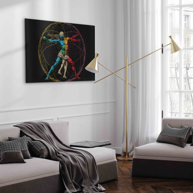 Bild auf Leinwand The Vitruvian Athlete - A Composition Inspired by Da Vinci’s Work 151068 additionalImage 10