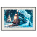 Poster Christmas Locomotive - A Train Traveling Through a Snowy Forest at Night 151868 additionalThumb 25