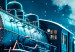 Poster Christmas Locomotive - A Train Traveling Through a Snowy Forest at Night 151868 additionalThumb 4