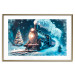 Poster Christmas Locomotive - A Train Traveling Through a Snowy Forest at Night 151868 additionalThumb 26