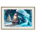 Poster Christmas Locomotive - A Train Traveling Through a Snowy Forest at Night 151868 additionalThumb 27