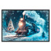 Poster Christmas Locomotive - A Train Traveling Through a Snowy Forest at Night 151868 additionalThumb 20