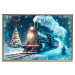 Poster Christmas Locomotive - A Train Traveling Through a Snowy Forest at Night 151868 additionalThumb 23