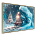 Poster Christmas Locomotive - A Train Traveling Through a Snowy Forest at Night 151868 additionalThumb 7