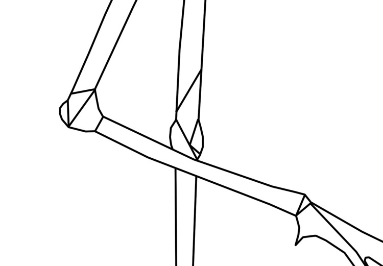 Leinwandbild Flamingo mit gehobenem Bein - geometrische Abstraktion 128378 additionalImage 4