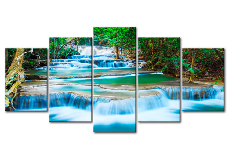 Wandbild Blauer Wasserfall in Kanchanaburi, Thailand 58778