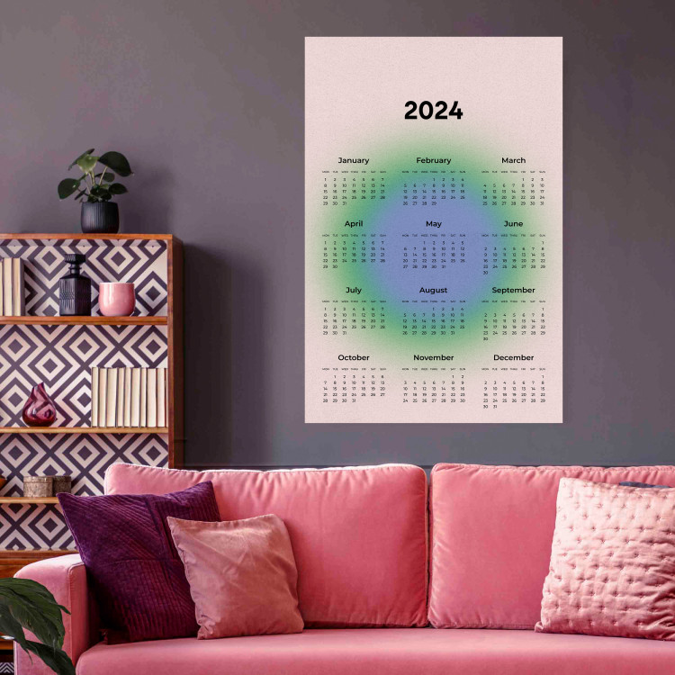 Poster Calendar 2024 - Calendar on a Circular Gradient Background 151888 additionalImage 10