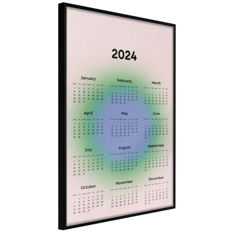 Poster Calendar 2024 - Calendar on a Circular Gradient Background 151888 additionalImage 2