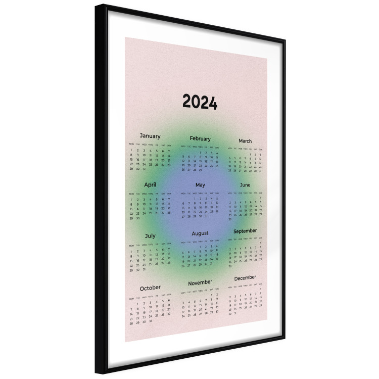 Poster Calendar 2024 - Calendar on a Circular Gradient Background 151888 additionalImage 3