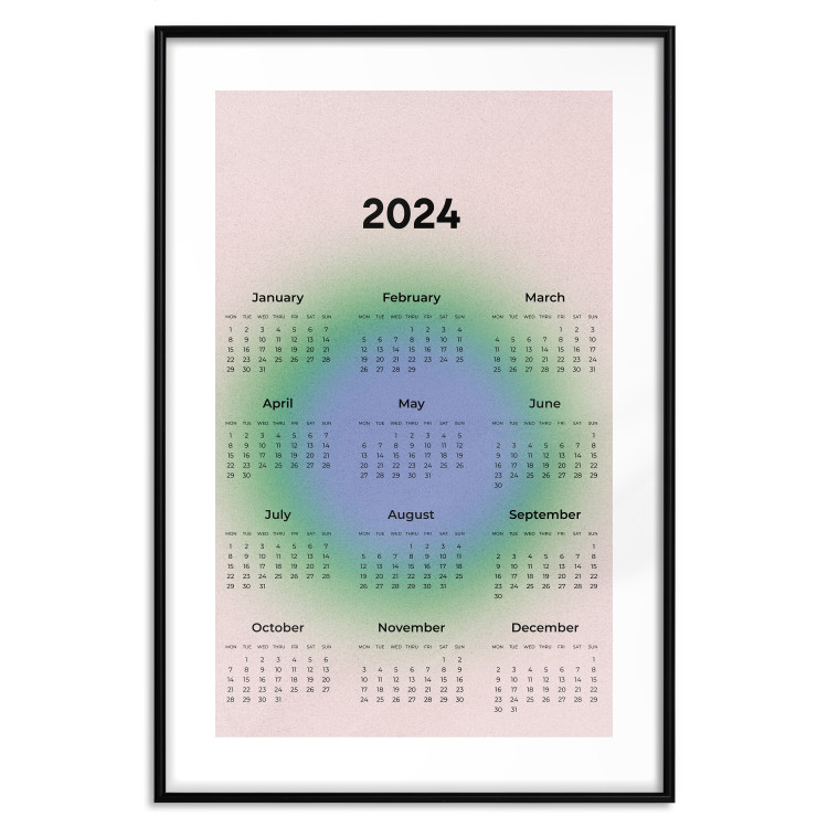 Poster Calendar 2024 - Calendar on a Circular Gradient Background 151888 additionalImage 23