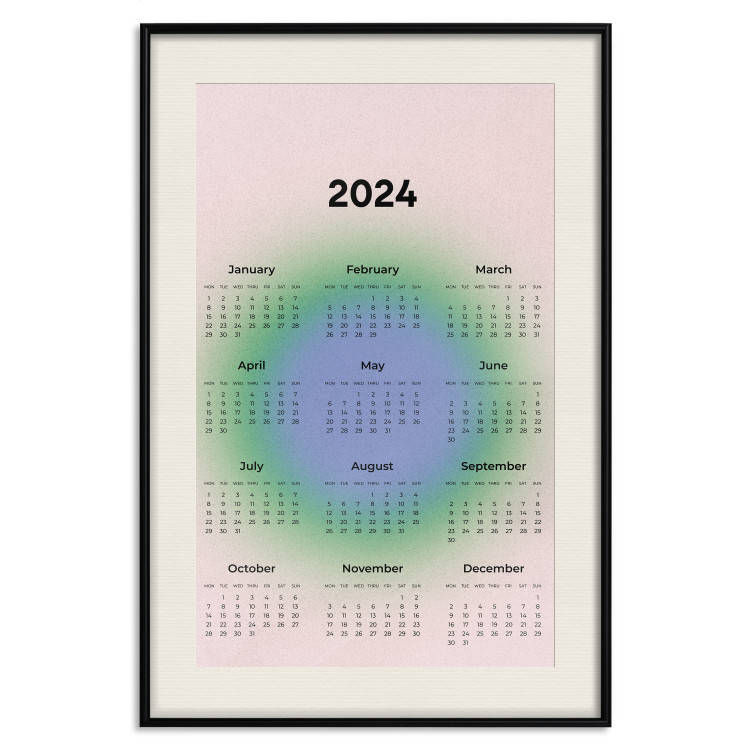 Poster Calendar 2024 - Calendar on a Circular Gradient Background 151888 additionalImage 26
