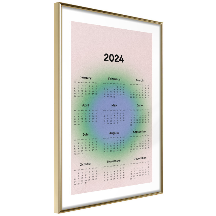 Poster Calendar 2024 - Calendar on a Circular Gradient Background 151888 additionalImage 6