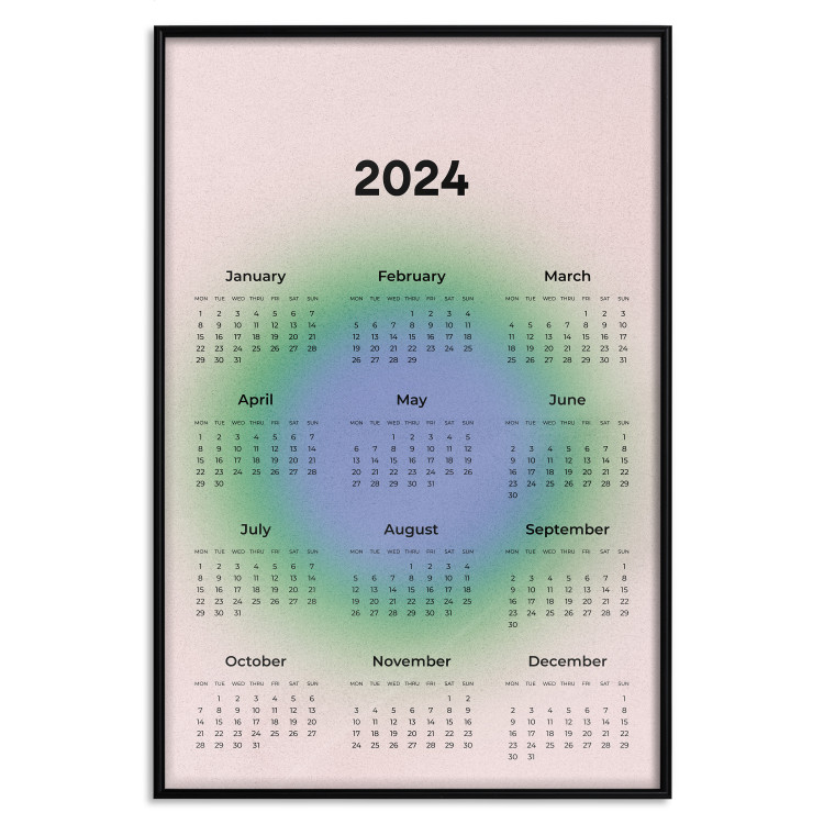 Poster Calendar 2024 - Calendar on a Circular Gradient Background 151888 additionalImage 17