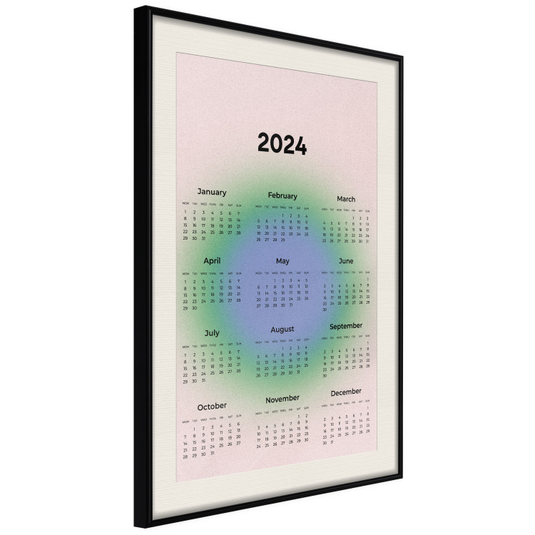 Poster Calendar 2024 - Calendar on a Circular Gradient Background 151888 additionalImage 8