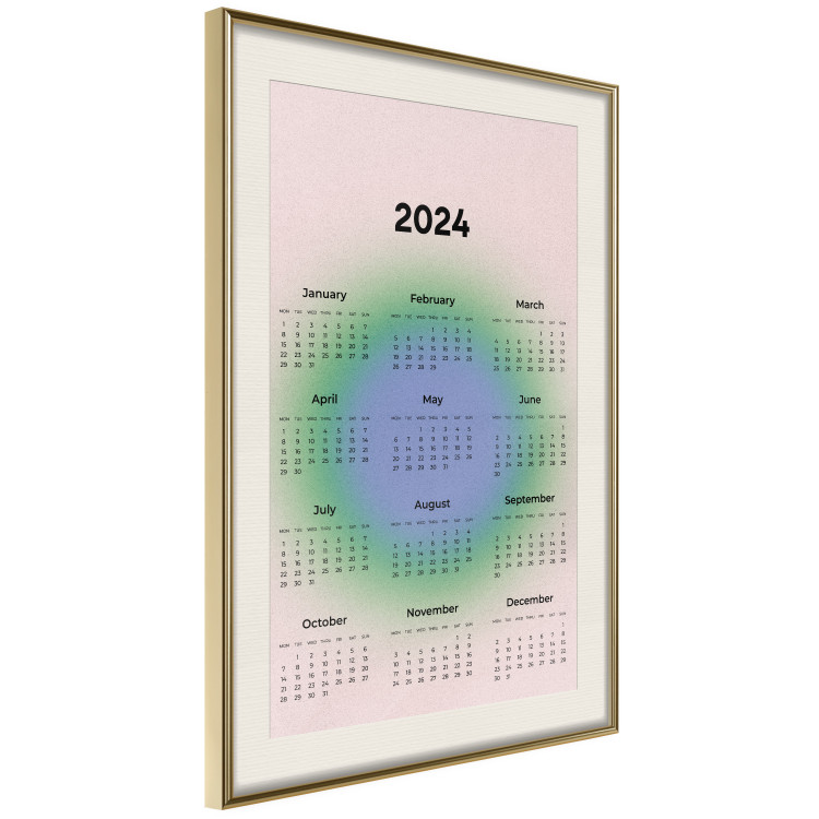 Poster Calendar 2024 - Calendar on a Circular Gradient Background 151888 additionalImage 9