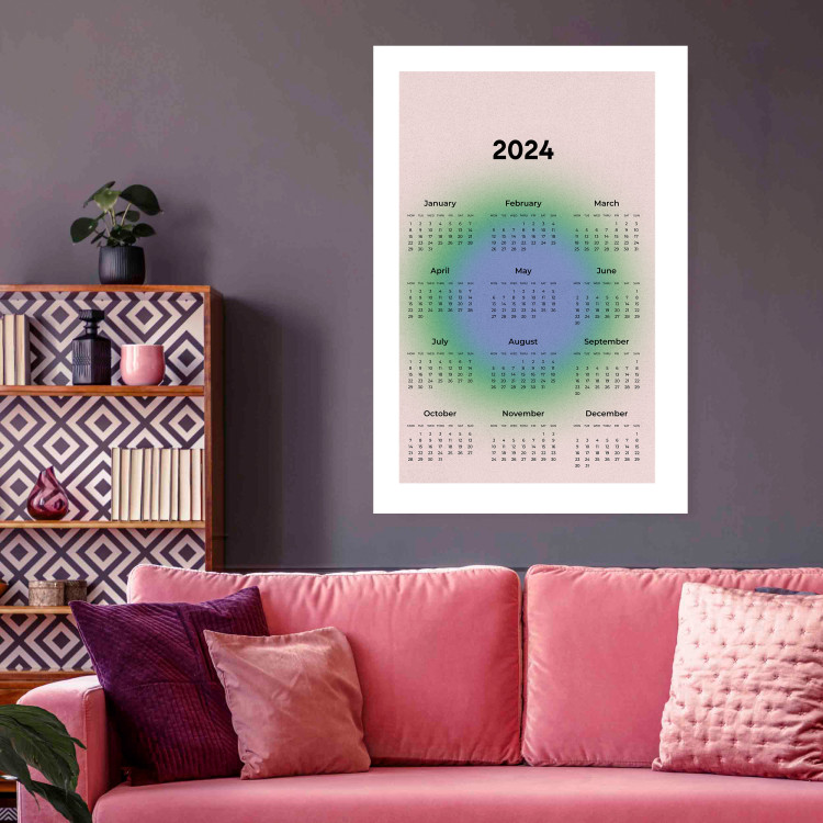 Poster Calendar 2024 - Calendar on a Circular Gradient Background 151888 additionalImage 11