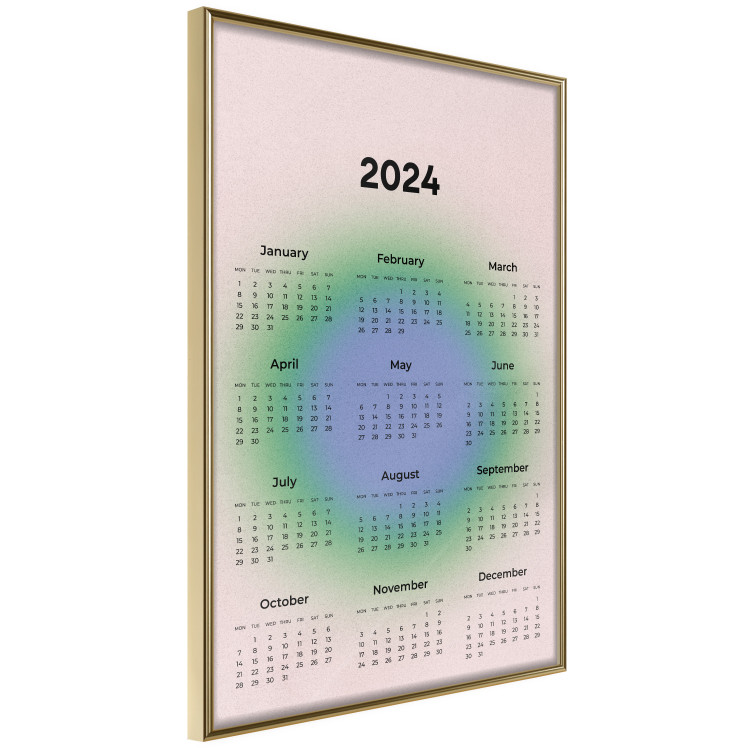 Poster Calendar 2024 - Calendar on a Circular Gradient Background 151888 additionalImage 7