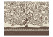Vlies Fototapete Abstraktion im Stil von Gustav Klimt - Brauner Spiralenbaum mit Vögeln 97688 additionalThumb 1