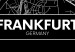 Leinwandbild Schwarzer Stadtplan von Frankfurt – schwarz-weißer Stadtplan mit Inschriften auf Englisch 118098 additionalThumb 4