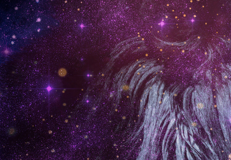Leinwandbild Löwe am sternenklaren Himmel - moderne Abstraktion in dunklen Tönen 134219 additionalImage 4