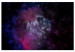 Leinwandbild Löwe am sternenklaren Himmel - moderne Abstraktion in dunklen Tönen 134219