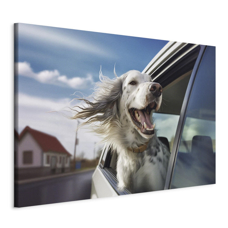 Bild AI Dog English Setter - Animal Catching Air Rush While Traveling by Car - Horizontal 150229 additionalImage 2