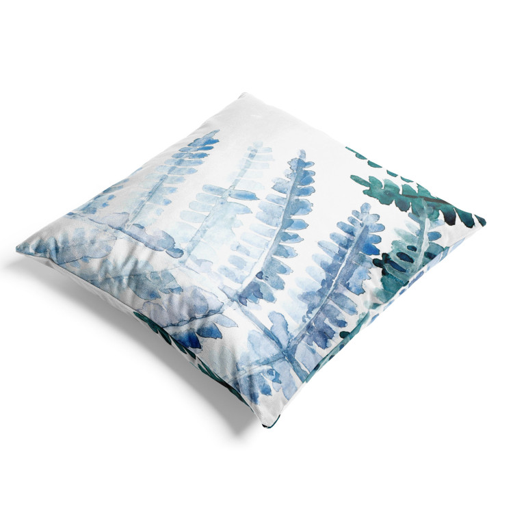 Kissen Velours Fern Leaf - Organic Composition With Blue Watercolor Plant 151329 additionalImage 3