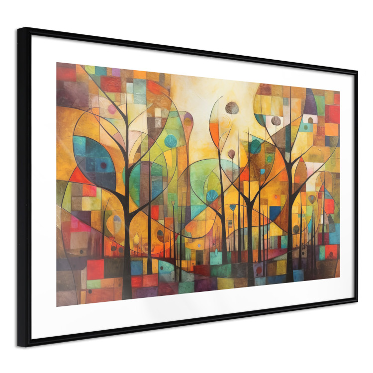 Wandposter Colored Forest - A Geometric Composition Inspired by Klimt’s Style 151139 additionalImage 16