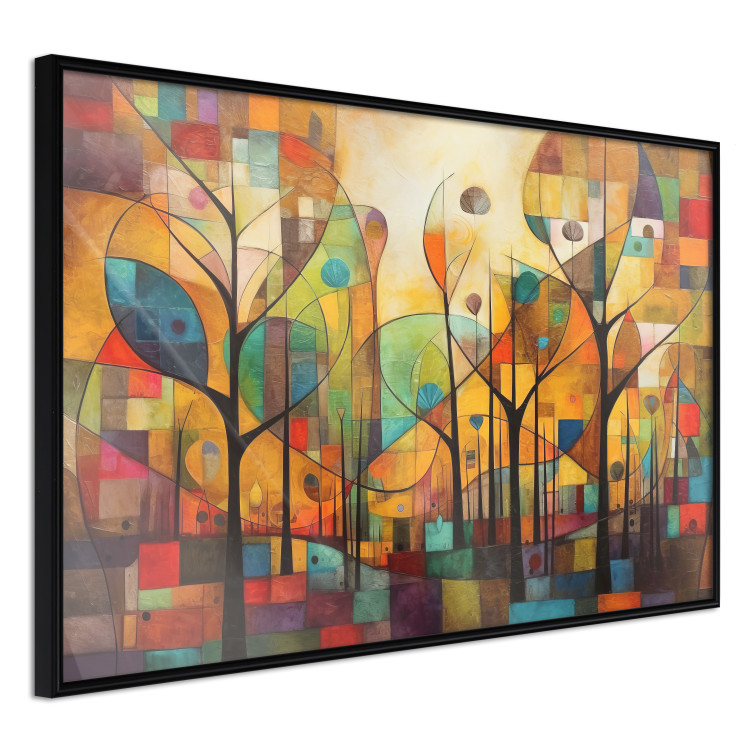 Wandposter Colored Forest - A Geometric Composition Inspired by Klimt’s Style 151139 additionalImage 10