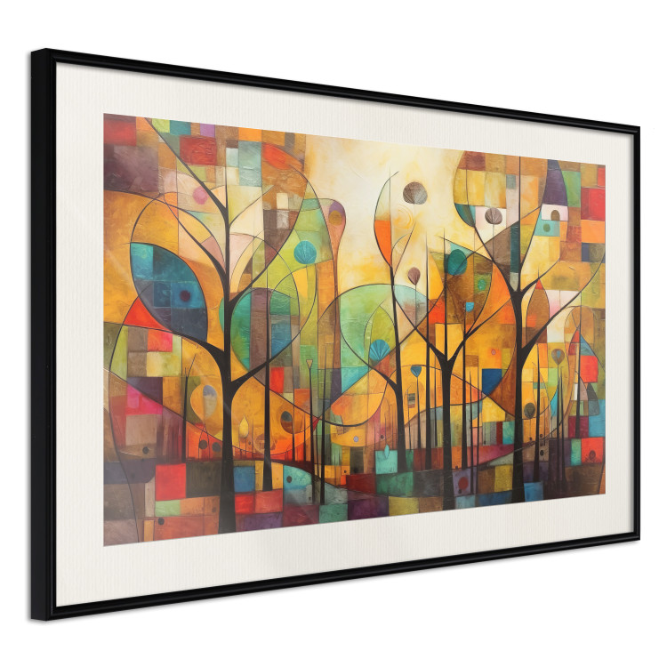 Wandposter Colored Forest - A Geometric Composition Inspired by Klimt’s Style 151139 additionalImage 2