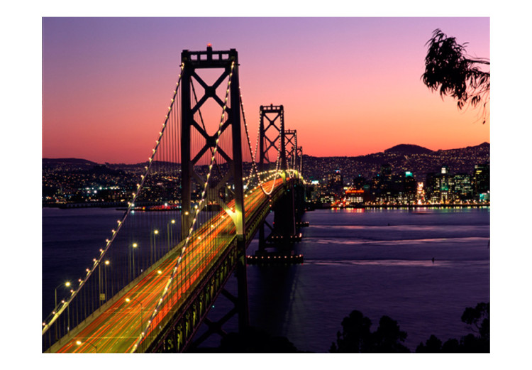 Vlies Fototapete Architektur von San Francisco - beleuchtete Golden Gate Bridge 97239 additionalImage 1