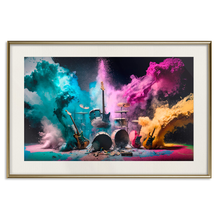 Poster Exploding Instruments - Rock Scene With Drums and Guitars 150649 additionalImage 27