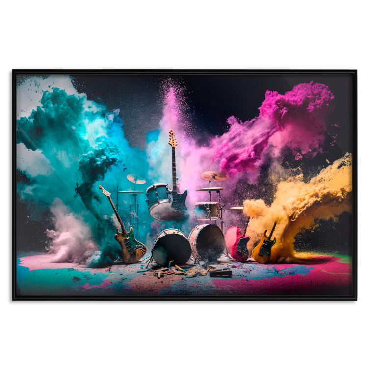 Poster Exploding Instruments - Rock Scene With Drums and Guitars 150649 additionalImage 21