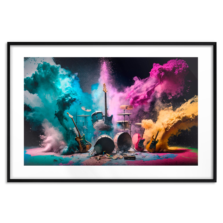 Poster Exploding Instruments - Rock Scene With Drums and Guitars 150649 additionalImage 22