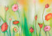 Leinwandbild Morgendliche Wiese (1-teilig) - Blumen auf hellem Hintergrund 48649 additionalThumb 2