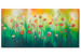 Leinwandbild Morgendliche Wiese (1-teilig) - Blumen auf hellem Hintergrund 48649