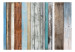 Fototapete Zaun - Bunte Holzbretter in verschiedenen Farben im Grauton 61959 additionalThumb 1
