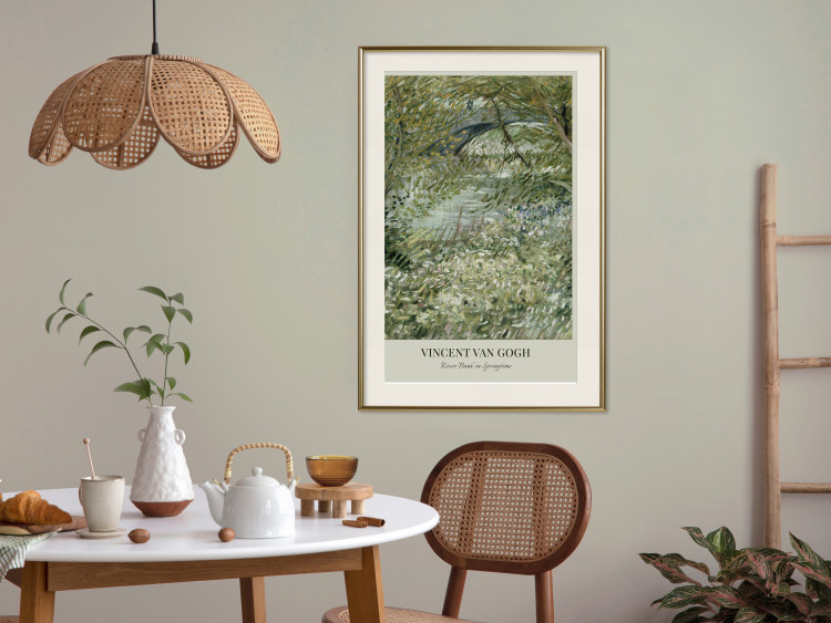 Wandposter Van Gogh Reproduction - The Riverside in Spring in Shades of Green 150069 additionalImage 17