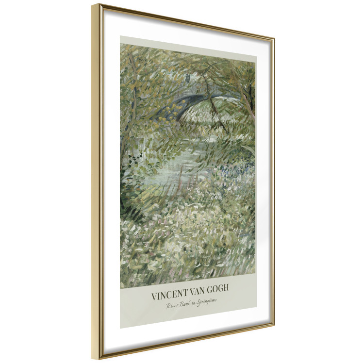 Wandposter Van Gogh Reproduction - The Riverside in Spring in Shades of Green 150069 additionalImage 9