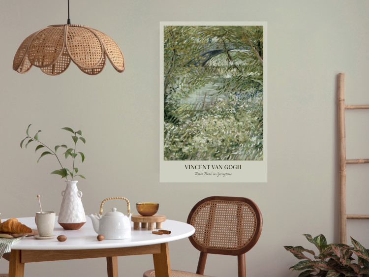 Wandposter Van Gogh Reproduction - The Riverside in Spring in Shades of Green 150069 additionalImage 14