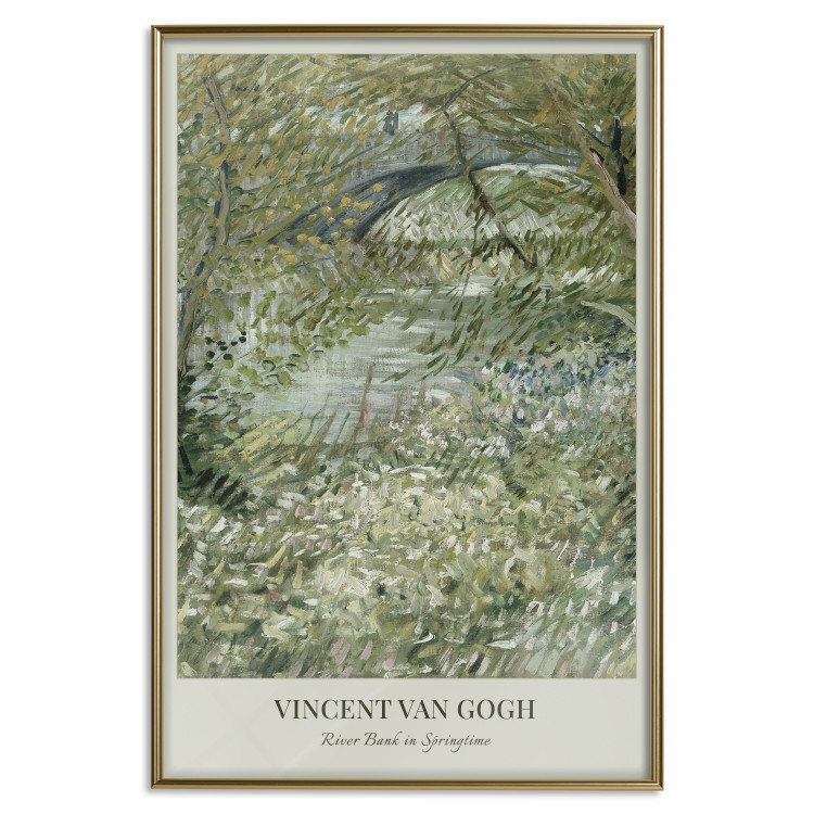 Wandposter Van Gogh Reproduction - The Riverside in Spring in Shades of Green 150069 additionalImage 24