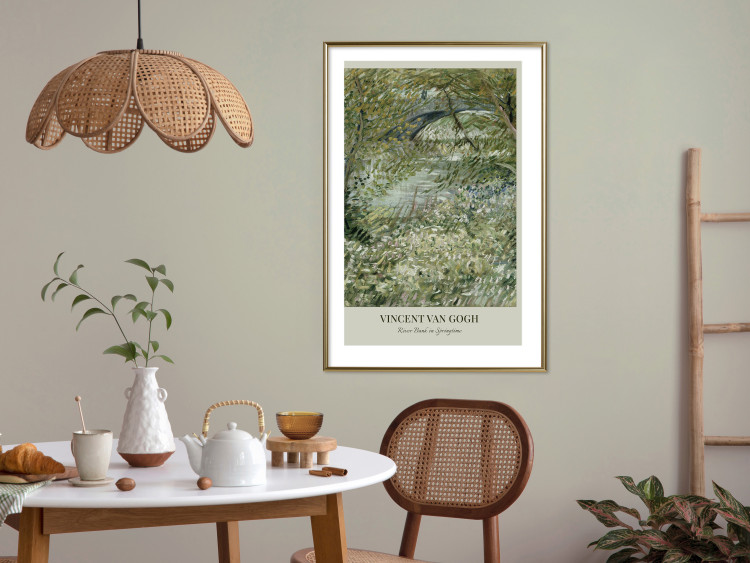 Wandposter Van Gogh Reproduction - The Riverside in Spring in Shades of Green 150069 additionalImage 16