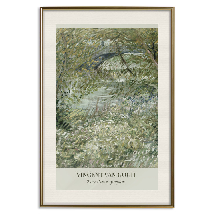 Wandposter Van Gogh Reproduction - The Riverside in Spring in Shades of Green 150069 additionalImage 27