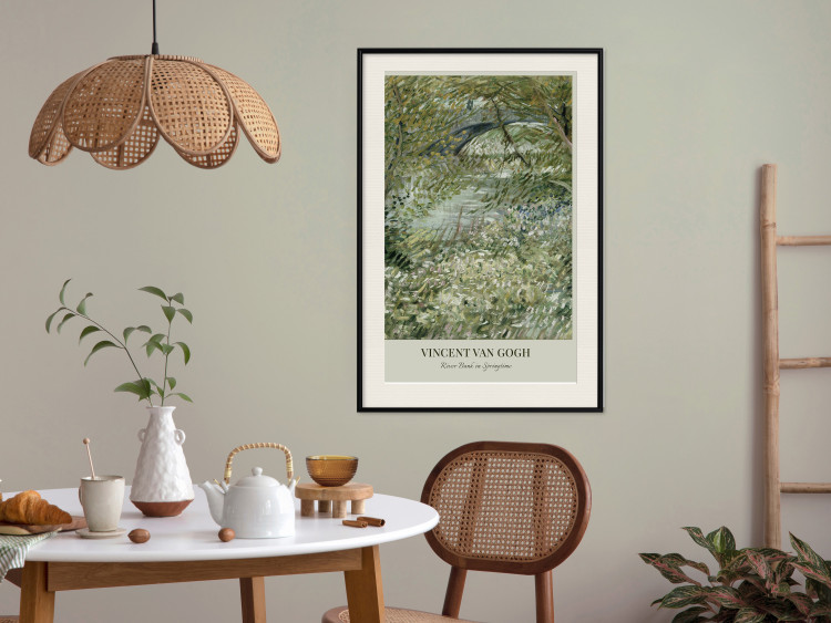 Wandposter Van Gogh Reproduction - The Riverside in Spring in Shades of Green 150069 additionalImage 19