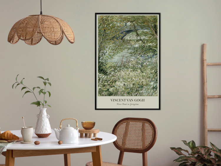 Wandposter Van Gogh Reproduction - The Riverside in Spring in Shades of Green 150069 additionalImage 11