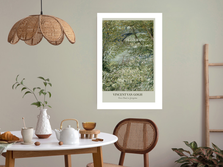 Wandposter Van Gogh Reproduction - The Riverside in Spring in Shades of Green 150069 additionalImage 12