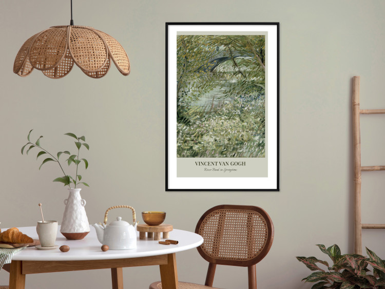 Wandposter Van Gogh Reproduction - The Riverside in Spring in Shades of Green 150069 additionalImage 13