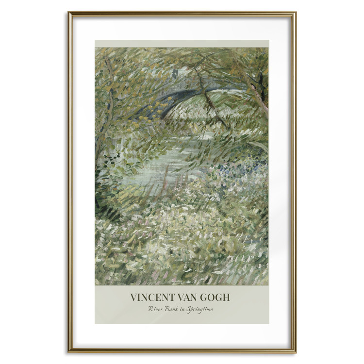 Wandposter Van Gogh Reproduction - The Riverside in Spring in Shades of Green 150069 additionalImage 23